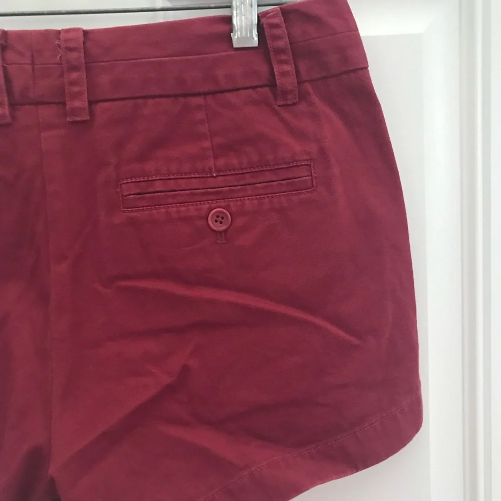 J. CREW Weathered Classic Twill Dark Red Chino SHORTS